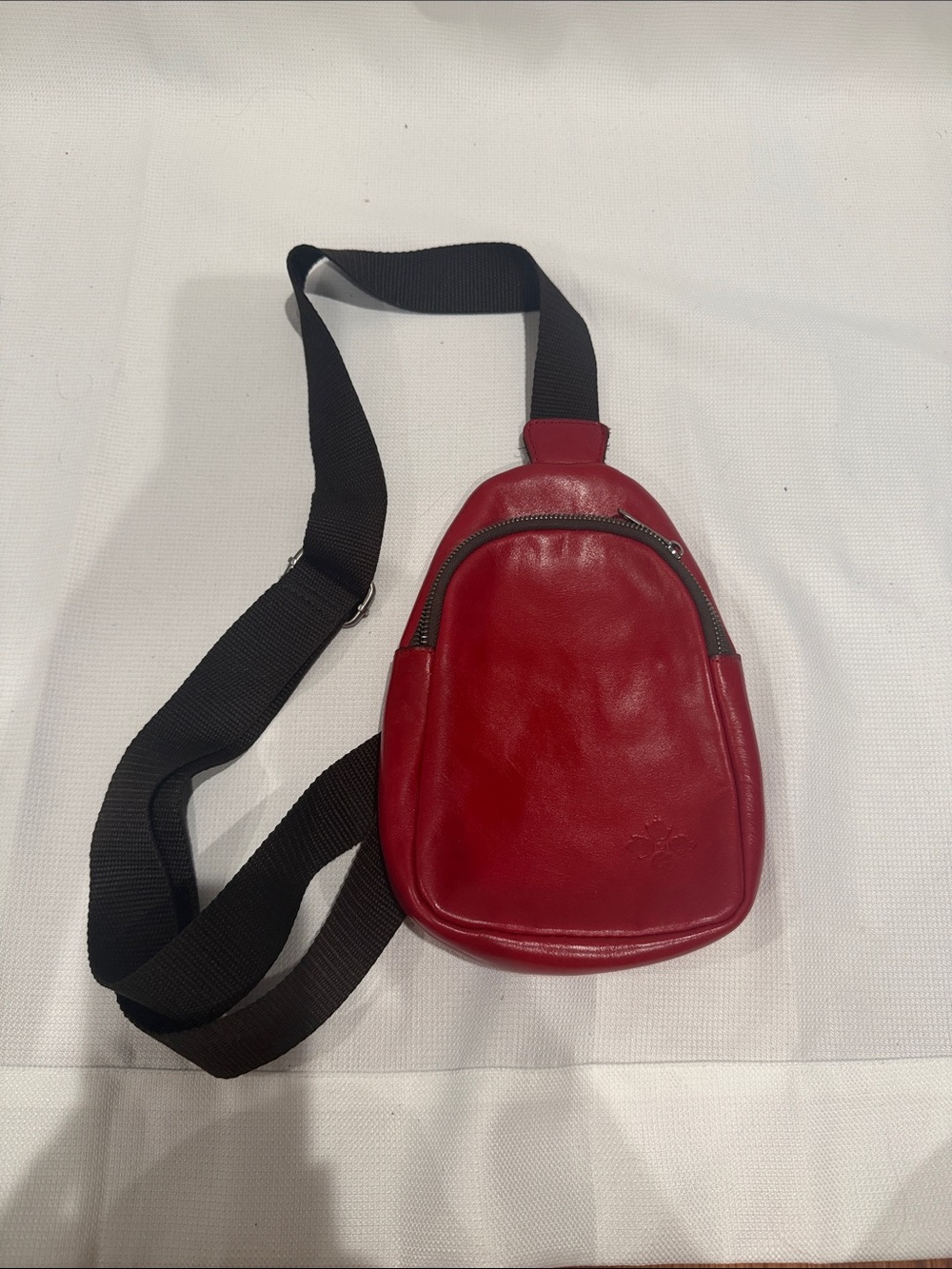 Patricia Nash Leather Red Sling/Crossbody Bag -